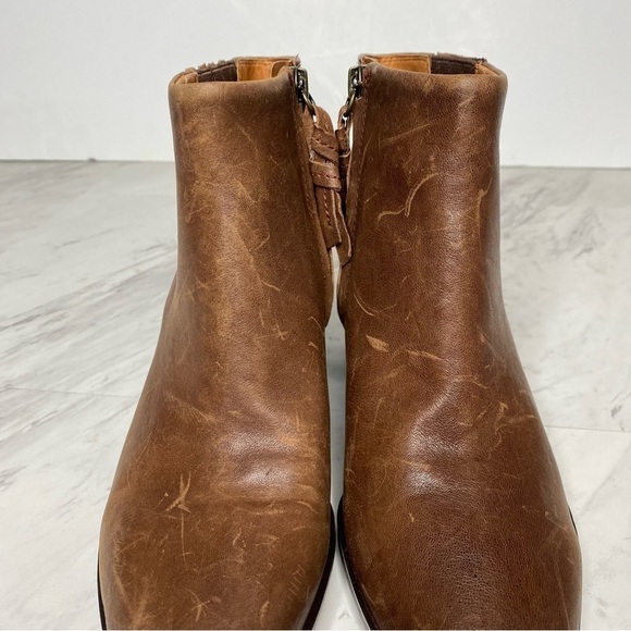 Franco Sarto Spur Brown Leather Bootie 9M - Picture 9 of 15